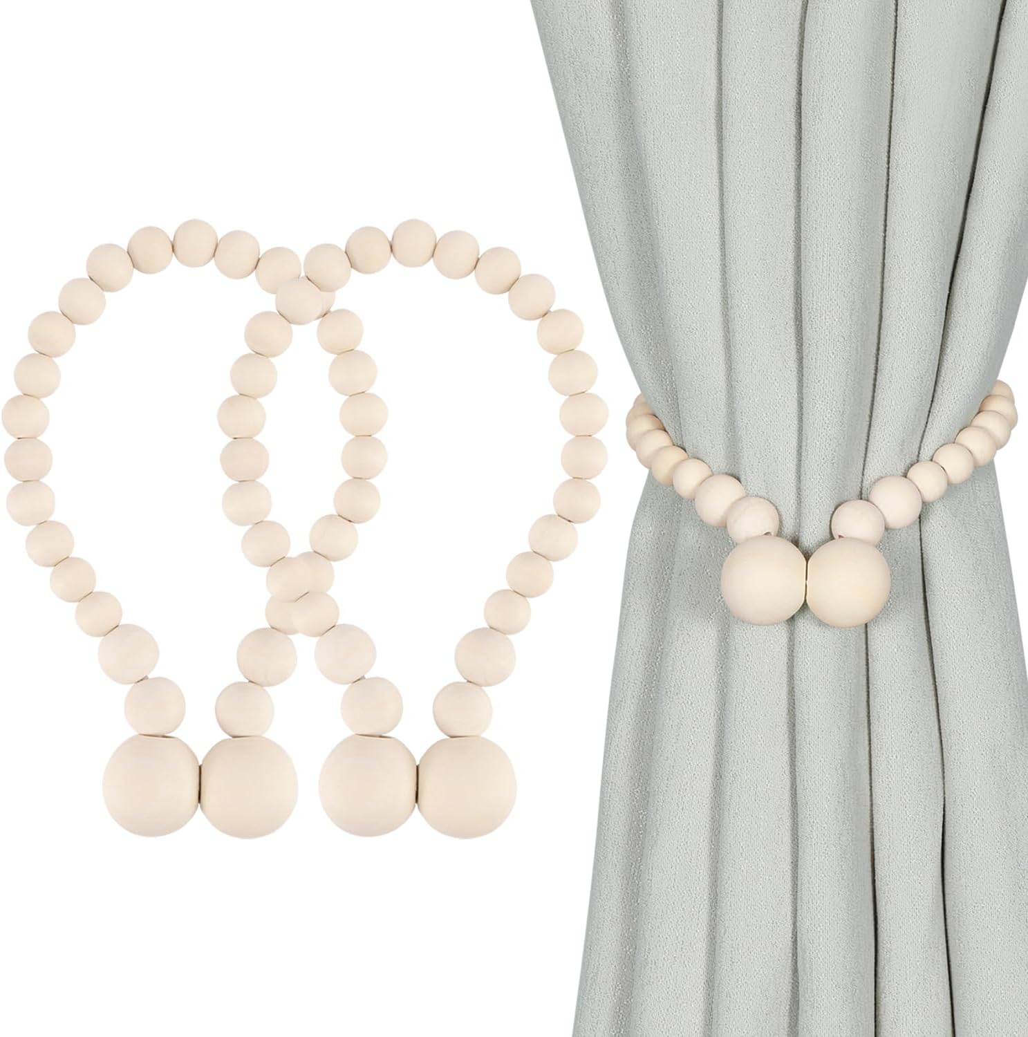 Boho Curtain Tiebacks | No-Drill Farmhouse Window Decor