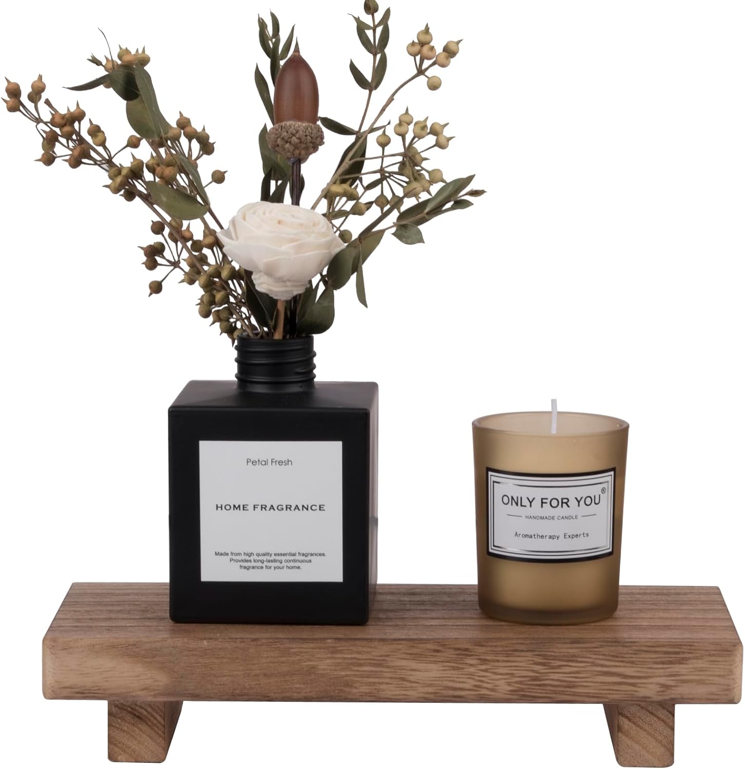 Farmhouse Bathroom Decor Tray | Rustic Wood Vanity Styling Ideas