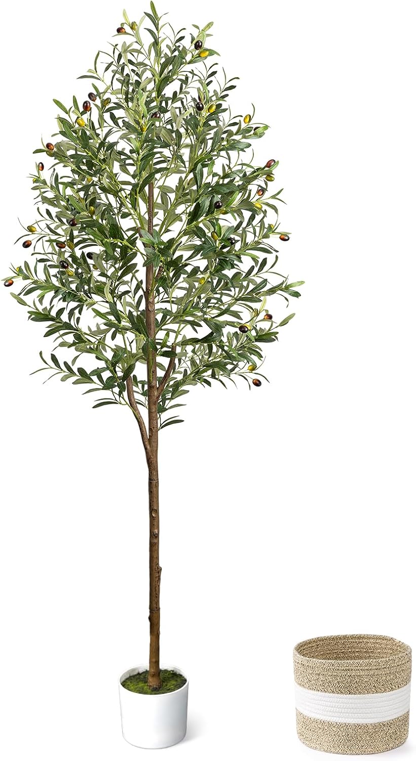 7 Faux Olive Tree Decor Ideas for Cozy Neutral Living Rooms