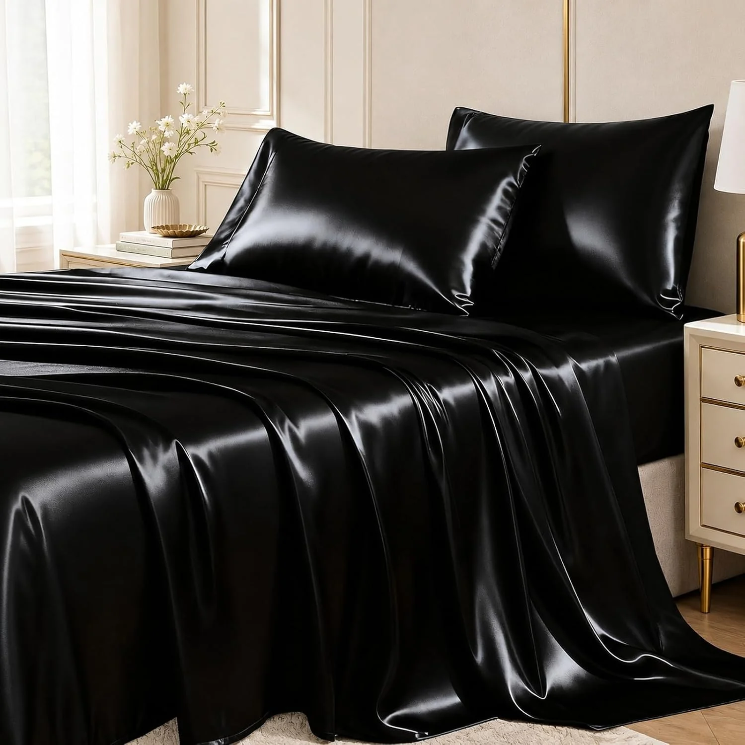 Black Satin Sheets