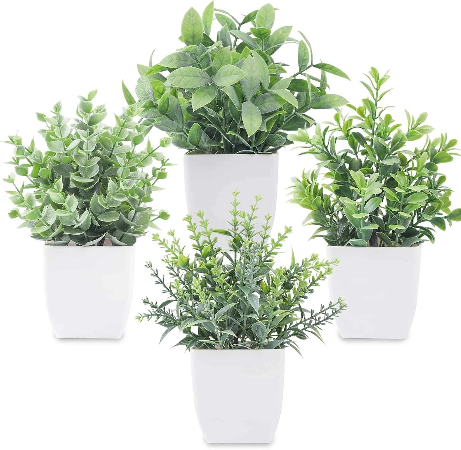Farmhouse Bathroom Decor with Mini Greenery for Cozy Neutral Shelves