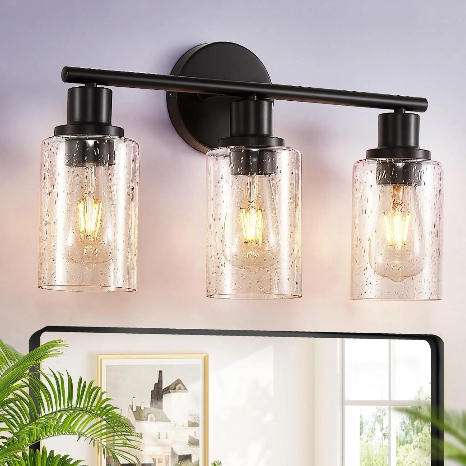 Matte Black Bathroom Vanity Fixture
