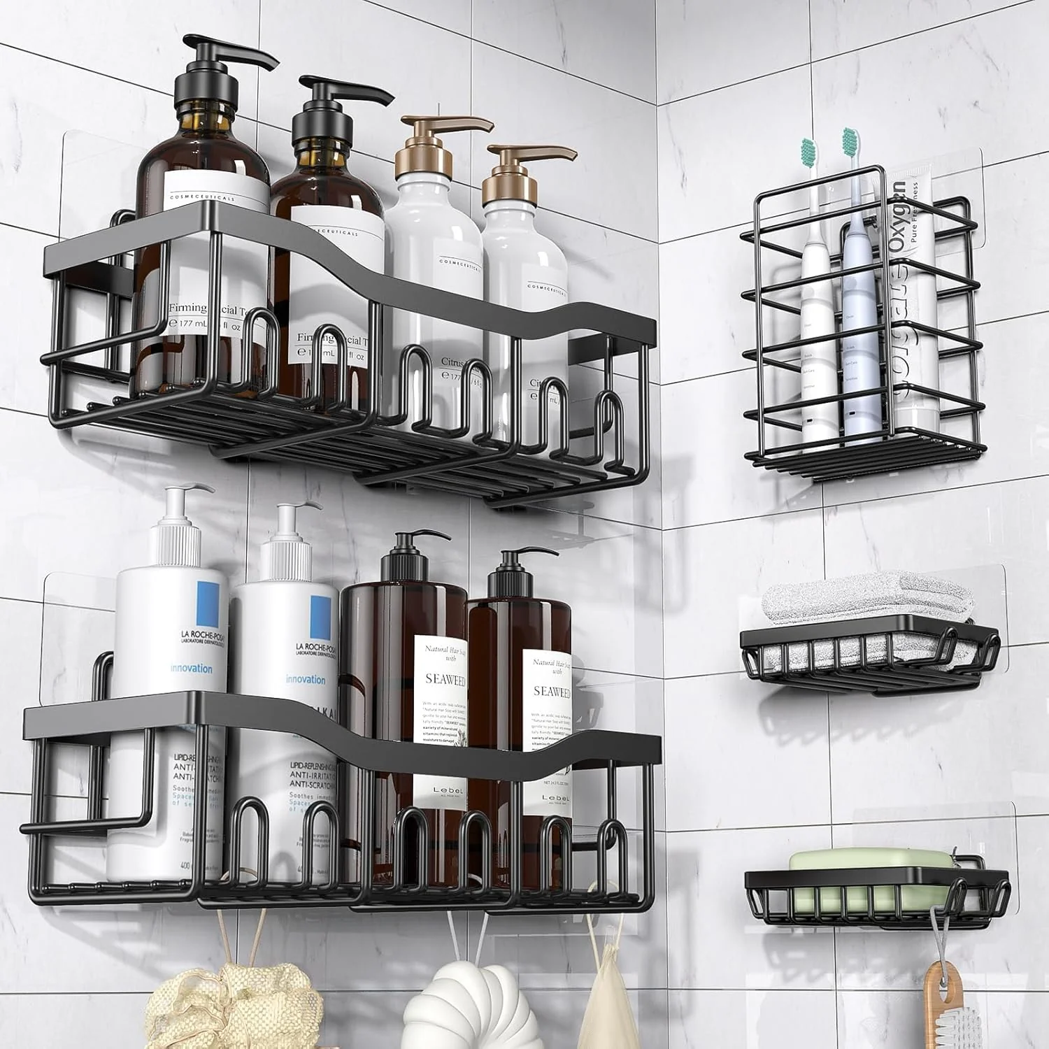 Sleek No-Drill Shower Shelves for Renter-Friendly Bathroom Organization